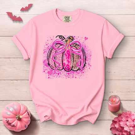 Comfort Colors Pink Pumpkin Breast Cancer Awareness T-Shirt