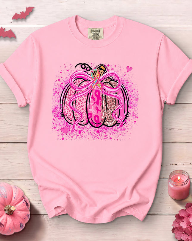 Comfort Colors Pink Pumpkin Breast Cancer Awareness T-Shirt
