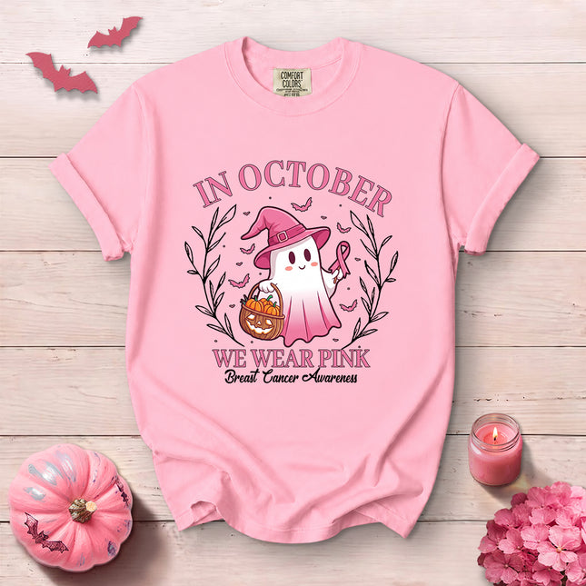 Comfort Colors Breast Cancer Awareness Halloween Pink October T-Shirt