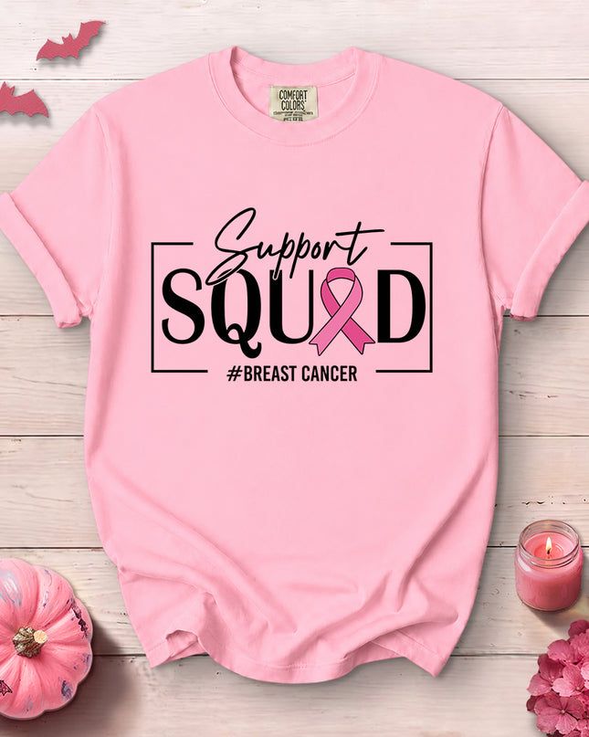 Comfort Colors Breast Cancer Awareness Support Squad T-Shirt
