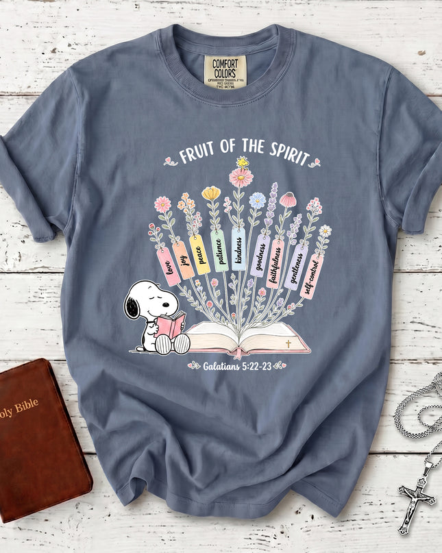 Comfort Colors Fruit of the Spirit Galatians 5:22 Christian Floral T-Shirt