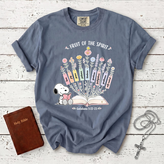 Comfort Colors Fruit of the Spirit Galatians 5:22 Christian Floral T-Shirt