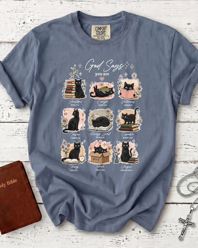 Comfort Colors God Says You Are Bible Verse Christian T-Shirt