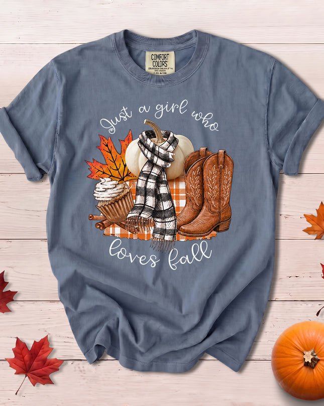 Comfort Colors Fall Autumn Cowboy Boots Pumpkin Cozy Western T-Shirt