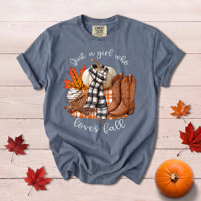 Comfort Colors Fall Autumn Cowboy Boots Pumpkin Cozy Western T-Shirt