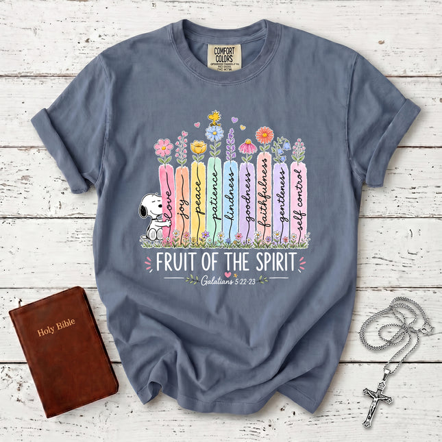 Comfort Colors Fruit of the Spirit Galatians 5:22 Pastel Floral Garden T-Shirt