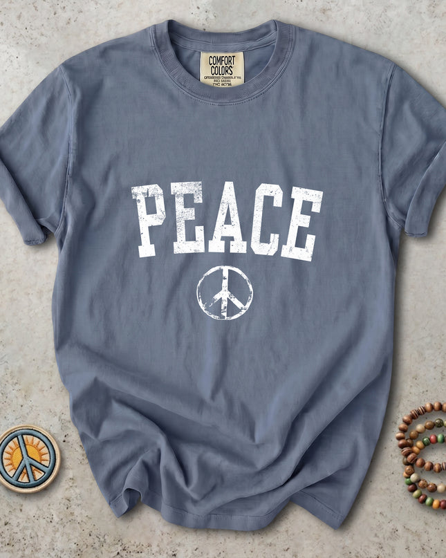 Comfort Colors Peace Sign Vintage Distressed Graphic T-Shirt