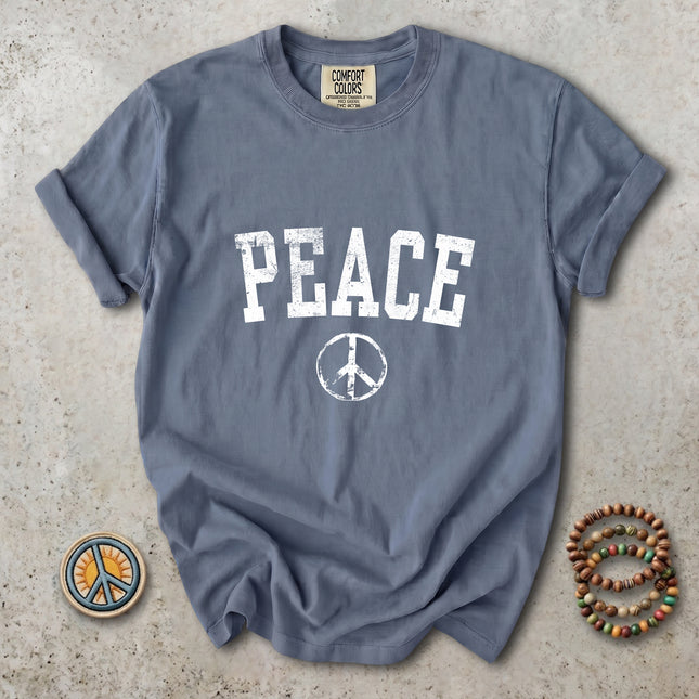 Comfort Colors Peace Sign Vintage Distressed Graphic T-Shirt