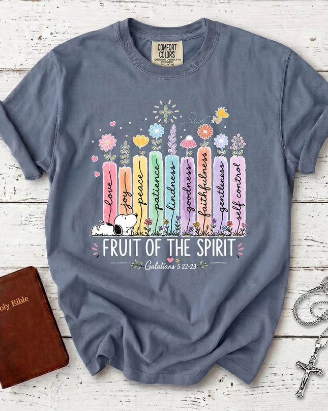 Comfort Colors Fruit of the Spirit Galatians 5:22 Floral Faith T-Shirt