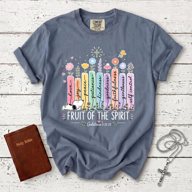 Comfort Colors Fruit of the Spirit Galatians 5:22 Floral Faith T-Shirt