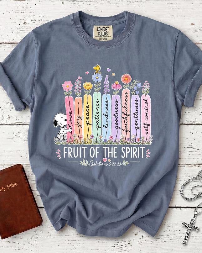 Comfort Colors Fruit of the Spirit Galatians 5:22 Floral Christian T-Shirt