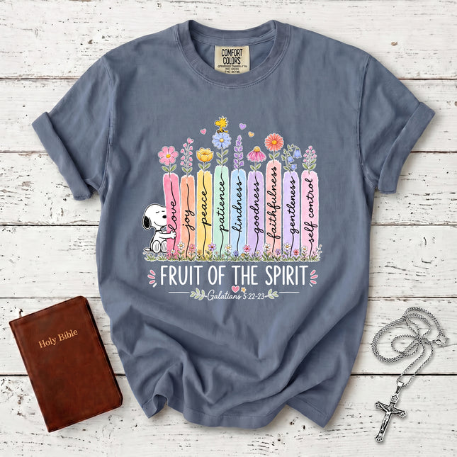 Comfort Colors Fruit of the Spirit Galatians 5:22 Floral Christian T-Shirt
