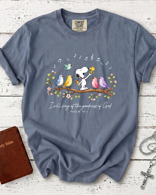 Comfort Colors Christian Psalm 89 1 Goodness of God Songbird Worship T-Shirt
