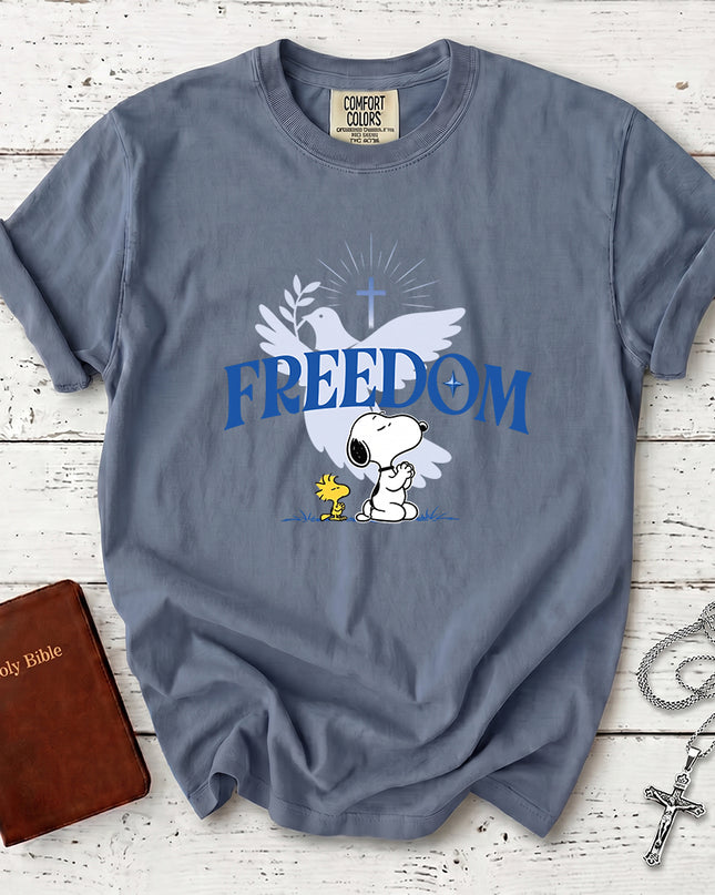 Comfort Colors Freedom Dove Cross Christian T-Shirt