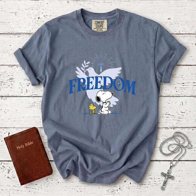 Comfort Colors Freedom Dove Cross Christian T-Shirt