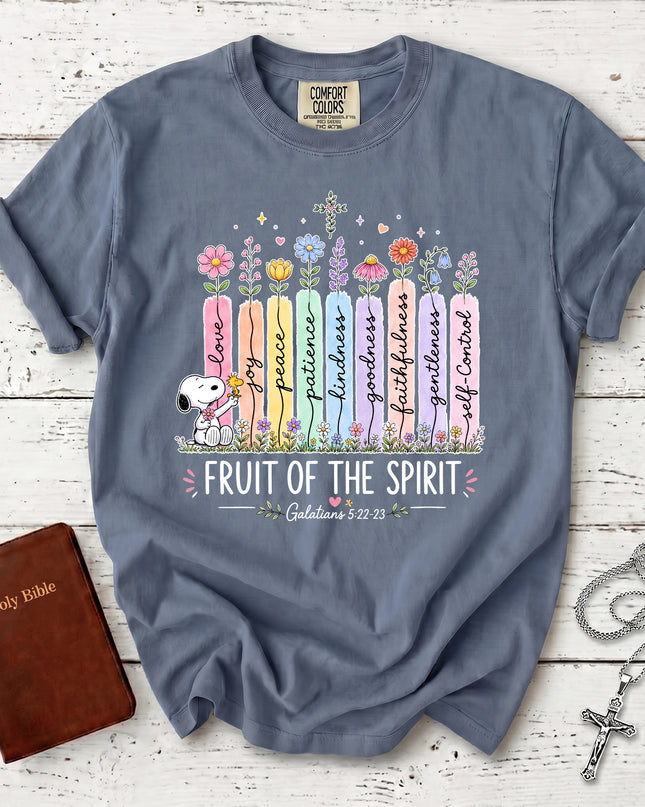 Comfort Colors Fruit of the Spirit Galatians 5:22 Floral Christian T-Shirt