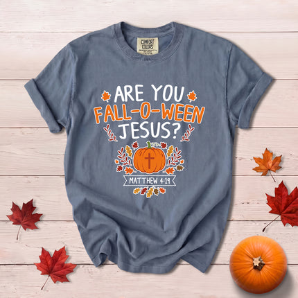 Comfort Colors Fall Autumn Christian Jesus Pumpkin Matthew 4 19 T-Shirt