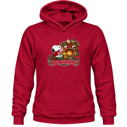 Cozy Christmas Fireplace Hot Cocoa Holiday Hoodie