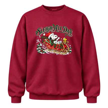 Sleigh All Day Christmas Holiday Sleigh Sweatshirt