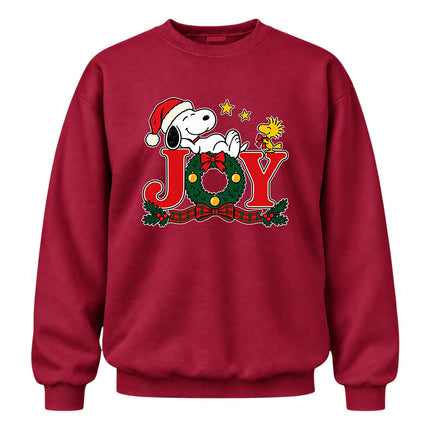 Christmas Joy Wreath Cozy Holiday Sweatshirt