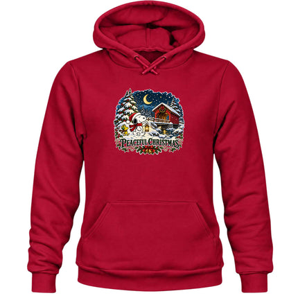 Peaceful Christmas Snowy Covered Bridge Winter Wonderland Hoodie