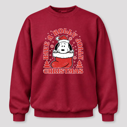 Have A Holly Jolly Christmas Retro Stocking Sweatshirt