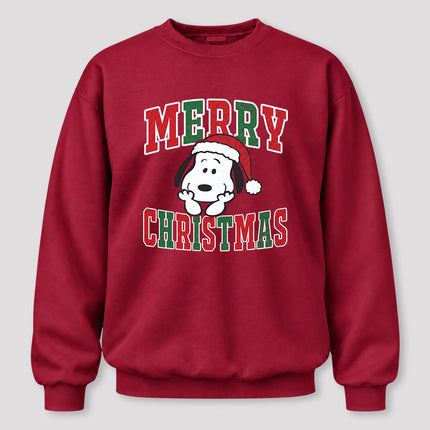 Merry Christmas Vintage Distressed Santa Hat Sweatshirt