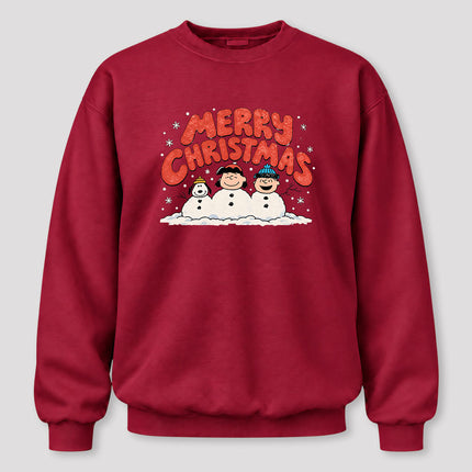 Merry Christmas Retro Snowmen Winter Graphic Sweatshirt