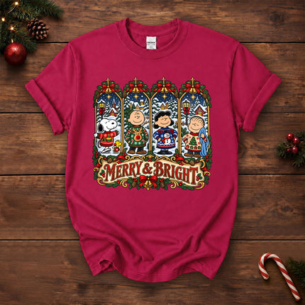 Merry and Bright Christmas Winter Village T-Shirt
