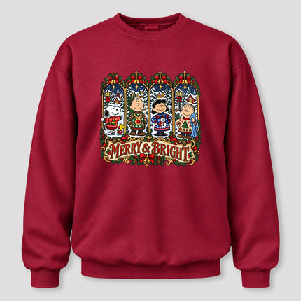 Merry and Bright Christmas Winter Village Sweatshirt