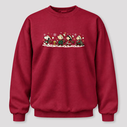 Christmas Winter Walk Snowflakes Plaid Scarves Sweatshirt