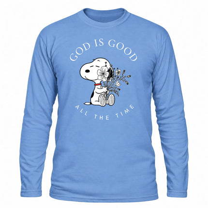 God Is Good All The Time Floral Christian Christmas Gift Long Sleeve T-Shirt