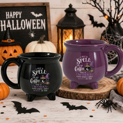 Witch Coffee Cauldron Ceramic Mug Funny Halloween Gift