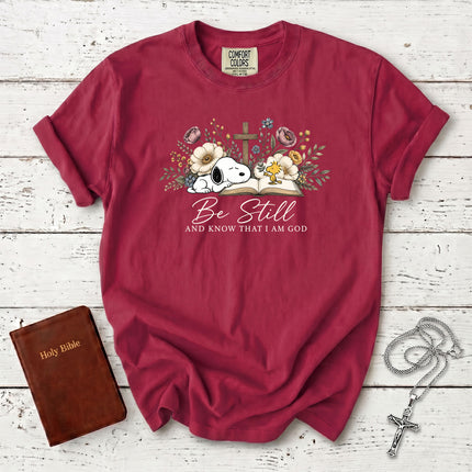 Comfort Colors Be Still and Know That I Am God Christian Bible Verse T-Shirt