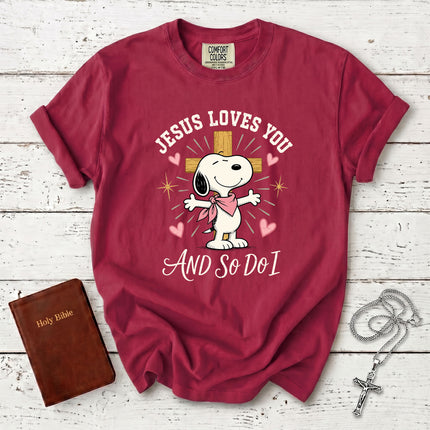 Comfort Colors Jesus Loves You And So Do I Christian Faith Cross T-Shirt