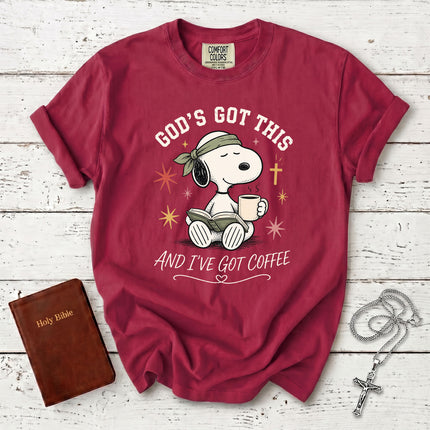 Comfort Colors God's Got This And I've Got Coffee Christian Faith T-Shirt