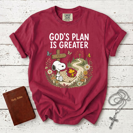 Comfort Colors Gods Plan Is Greater Christian Faith Journey T-Shirt