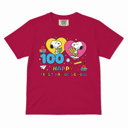 Comfort Colors 100 Days of School Happy Classroom Kid T-Shirt