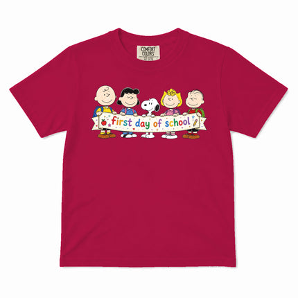 Comfort Colors First Day of School Back To School Friends Kid T-Shirt