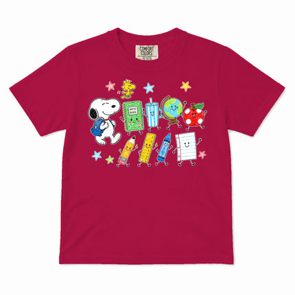 Comfort Colors Back To School School Supplies Globe Notebook Kid T-Shirt