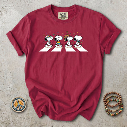 Comfort Colors Retro Hippie Peace Walk Groovy 70s Vibes T-Shirt