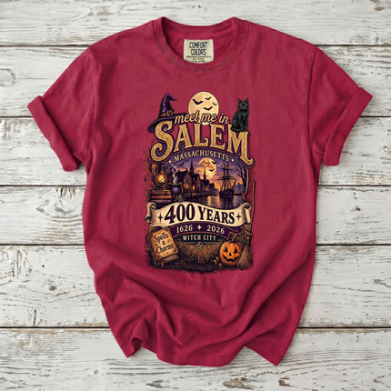 Comfort Colors Salem Witch City 400 Years Massachusetts T-Shirt
