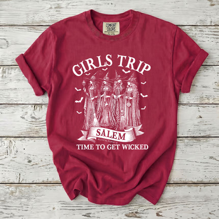 Comfort Colors Salem Witch Girls Trip Halloween T-Shirt