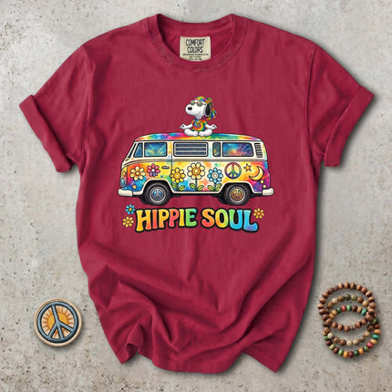 Comfort Colors Hippie Soul Tie Dye Van Peace Flower T-Shirt