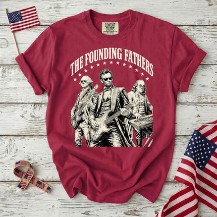 Comfort Colors 250th Anniversary USA The Founding Fathers Rock Band T-Shirt