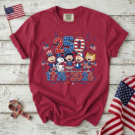 Comfort Colors 250 Years 1776-2026 Patriotic Squad Holiday T-Shirt