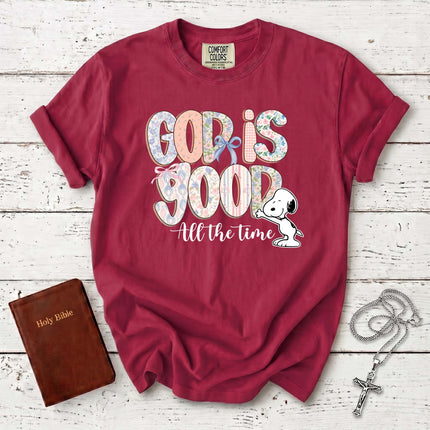 Comfort Colors God Is Good All The Time Snoopy T-Shirt