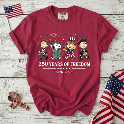 Comfort Colors 250 Years Of Freedom USA Historical Parade Squad T-Shirt