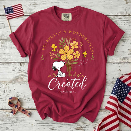 Comfort Colors Fearfully and Wonderfully Created Psalm 139:14 T-Shirt