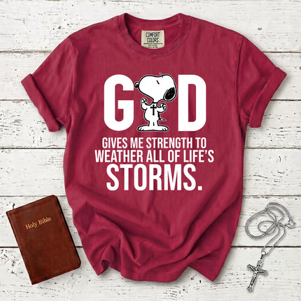 Comfort Colors God Gives Me Strength Christian T-Shirt